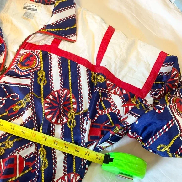 vintage 80S Polyester Windbreaker Size Medium Petite - Picture 7 of 7